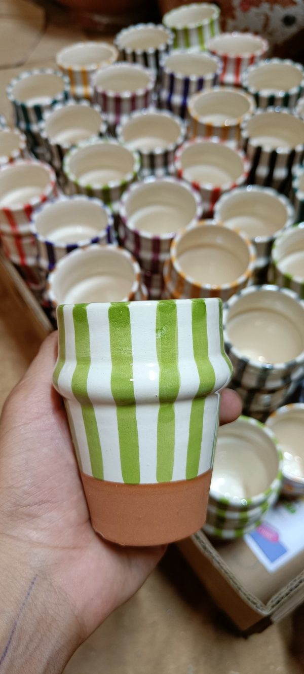 Striped ceramic cups - Image 6