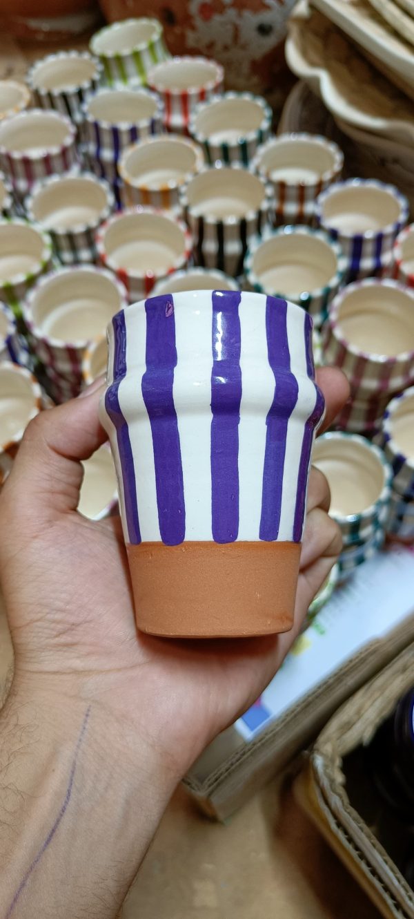 Striped ceramic cups - Image 5