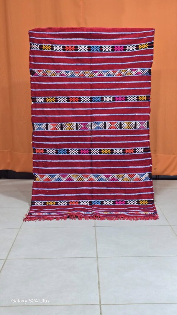 Multicolored Berber rug handmade - Image 3