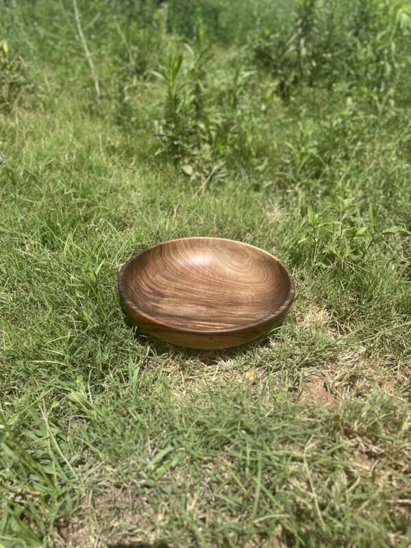 Walnut wood soup plate - Image 2