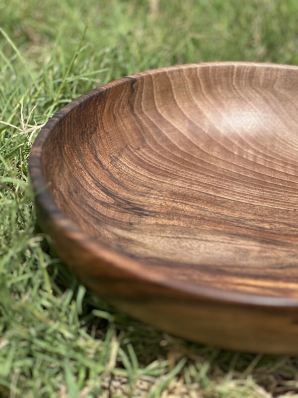 Walnut wood soup plate - Image 4