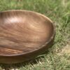 Walnut wood soup plate