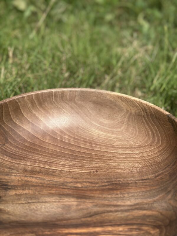 Walnut wood soup plate - Image 6
