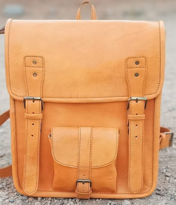 Handmade Leather Backpack – Moroccan Craftsmanship
