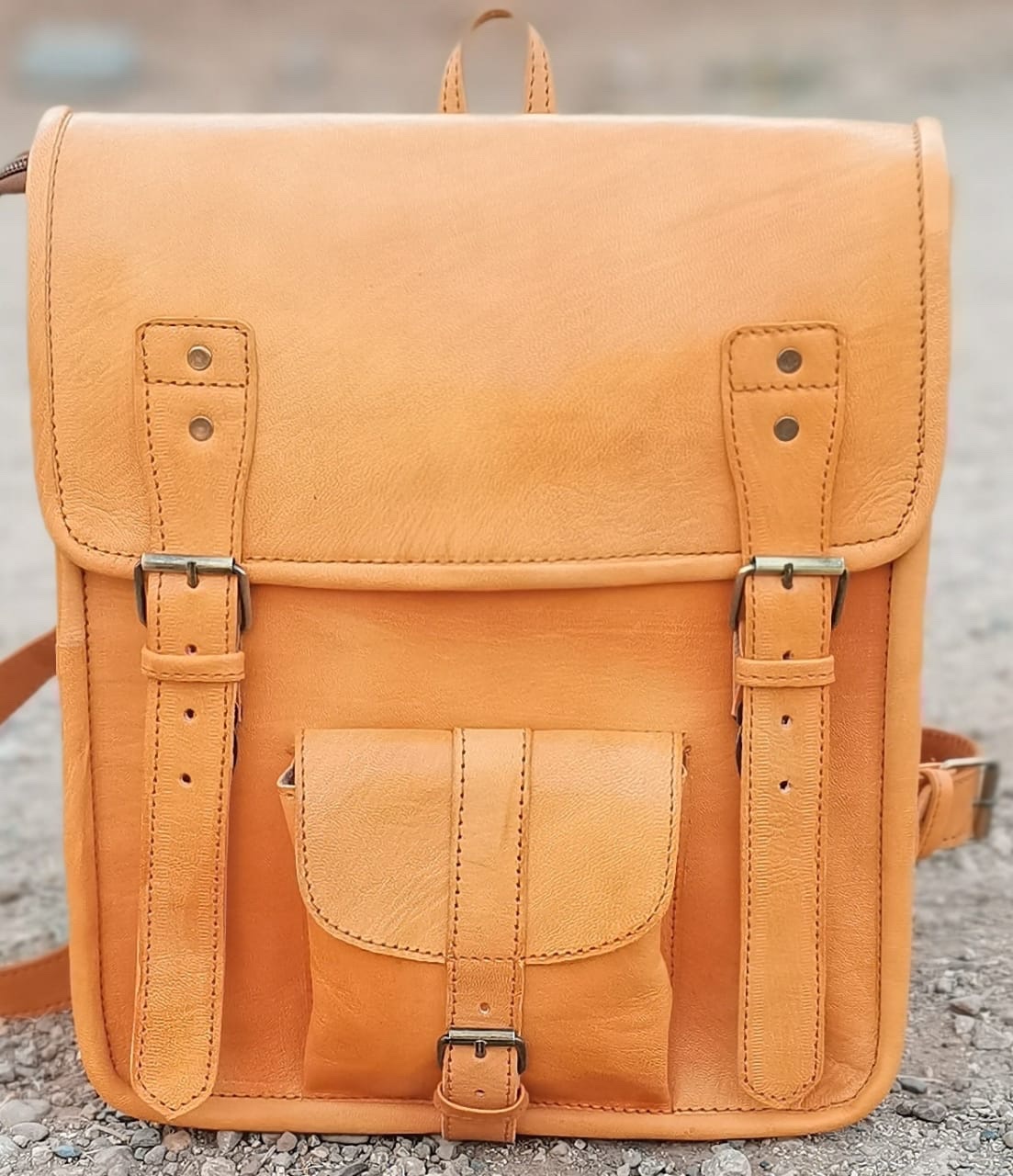 Handmade Leather Backpack – Moroccan Craftsmanship