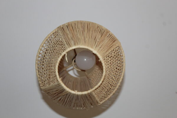 Hand-crafted hanging lamp in raffia - Image 7