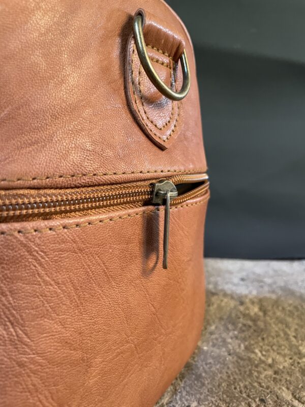 Handmade Moroccan Leather Travel Bag - Image 6