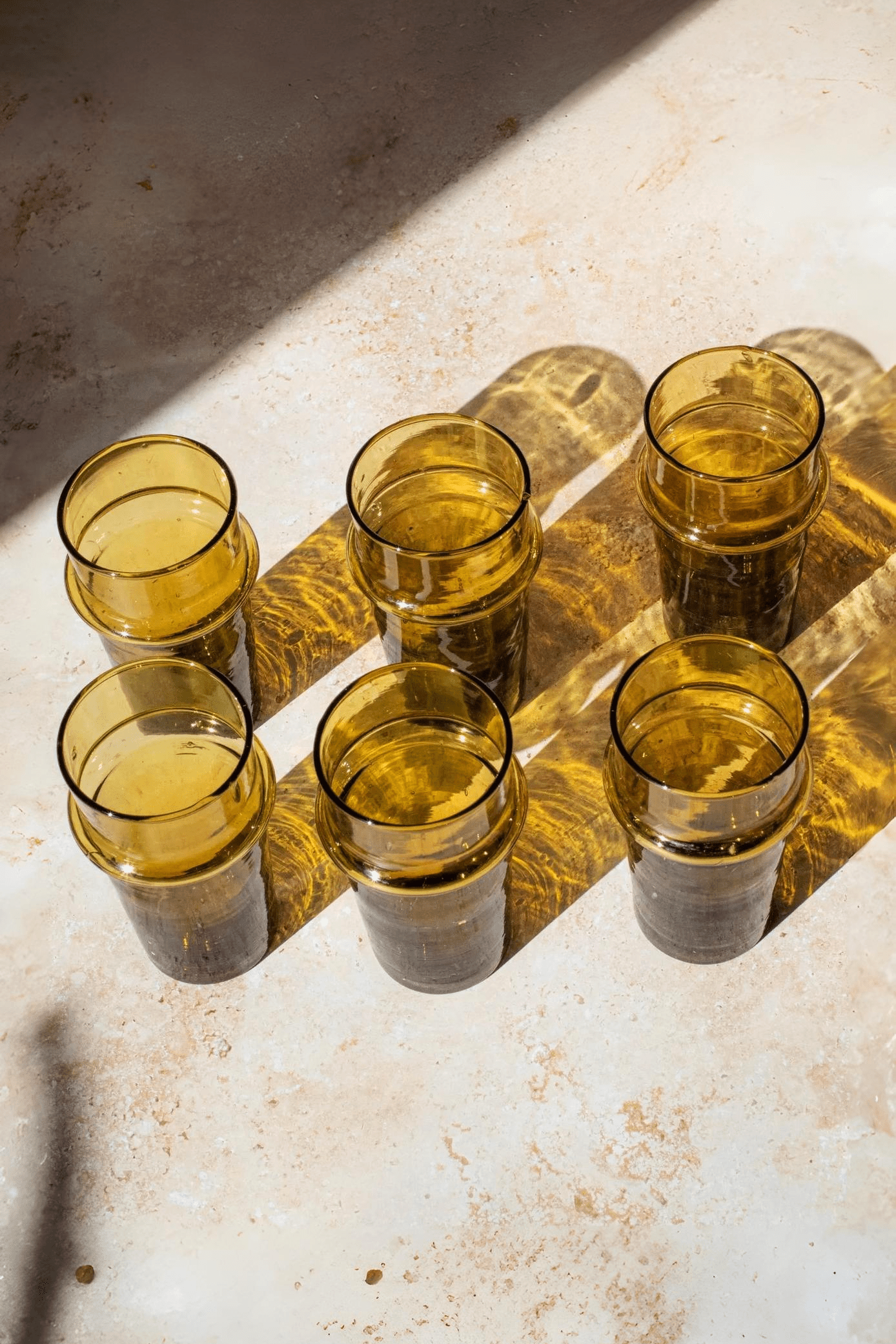6 Handblown Moroccan Beldi Glasses - Image 6